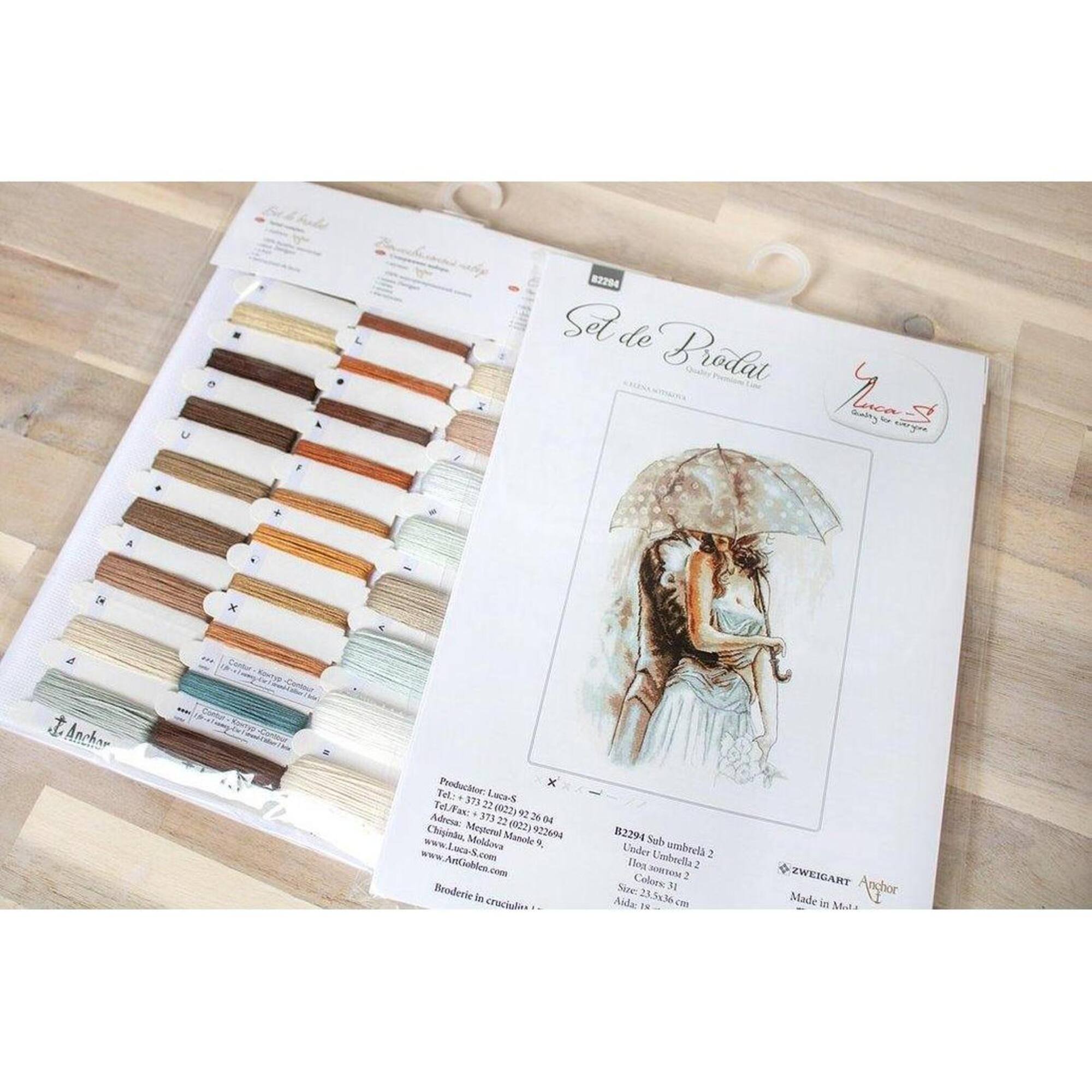 Luca-s Under Umbrella Counted Cross Stitch Kit